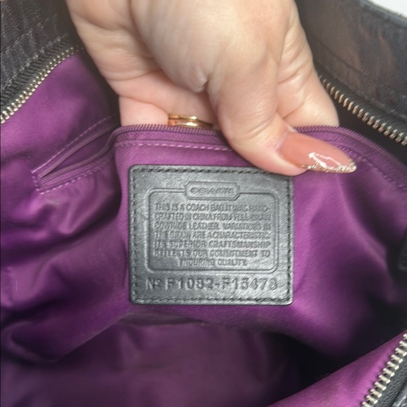 Coach Black Leather Zoe Hobo Shoulder Bag with Silver Hardware - Picture 9 of 9